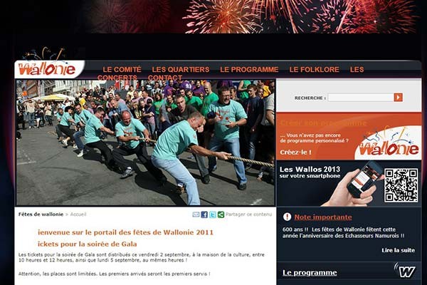 Fêtes de Wallonie: Nouveau site Internet dans RTL Info