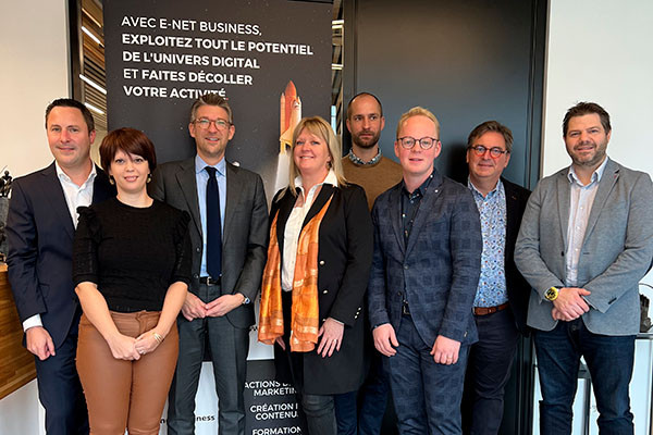 Lancement du mois de l'economie sociale avec Pierre-Yves Dermagne et acteurs / actrices économiques chez E-net Business